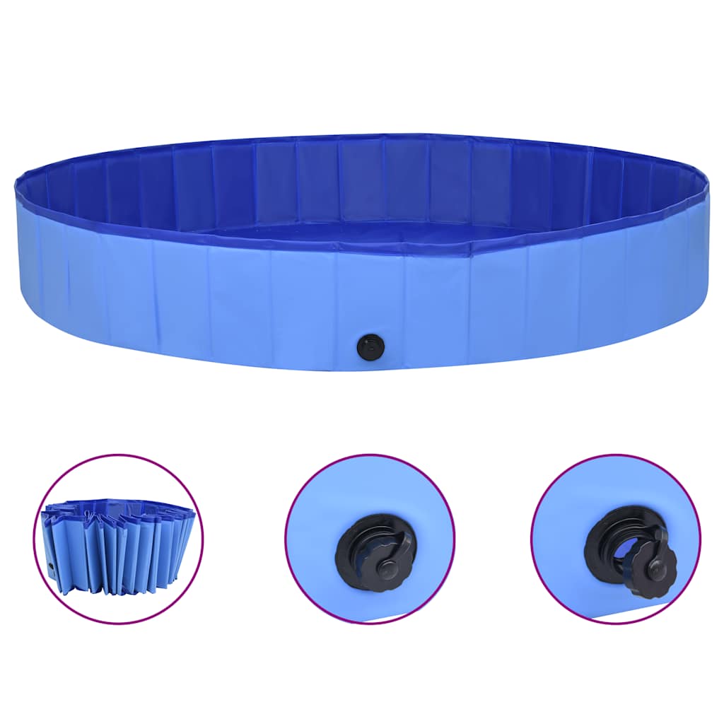 Foldable dog pool Blue 300x40 cm PVC