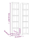 Armoires à CD 2 pcs Blanc 21x16x93,5 cm Aggloméré