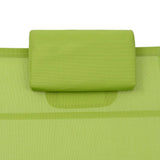 Chaise longue aluminium textilène vert