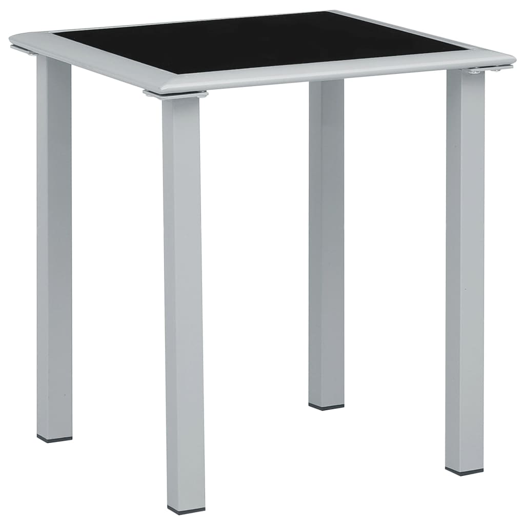 Chaises longues lot de 2 avec table Aluminium Crème