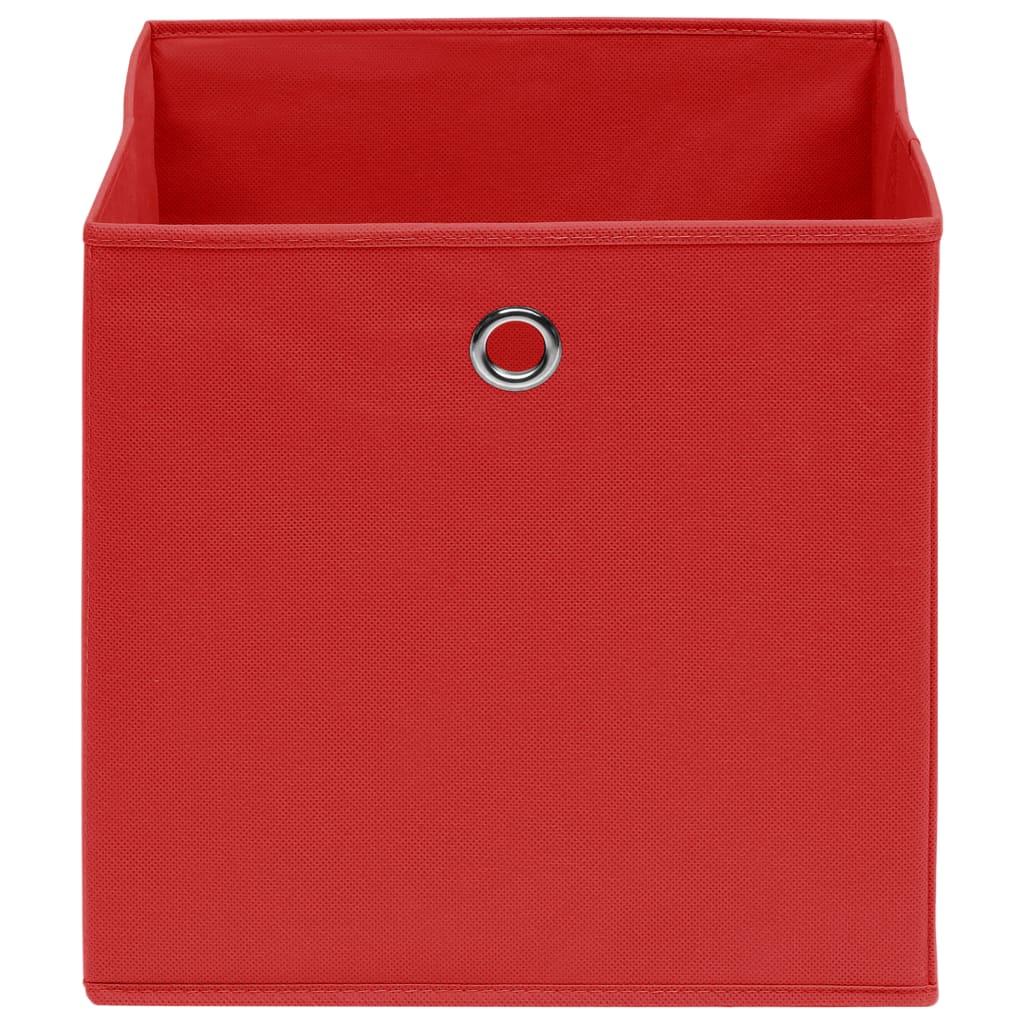 Storage boxes 10 pcs Non-woven fabric 28x28x28 cm Red