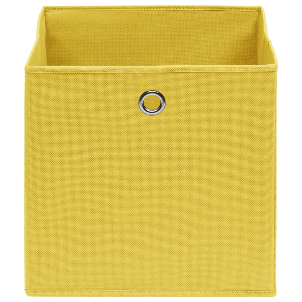 Storage boxes 10 pcs Non-woven fabric 28x28x28 cm Yellow