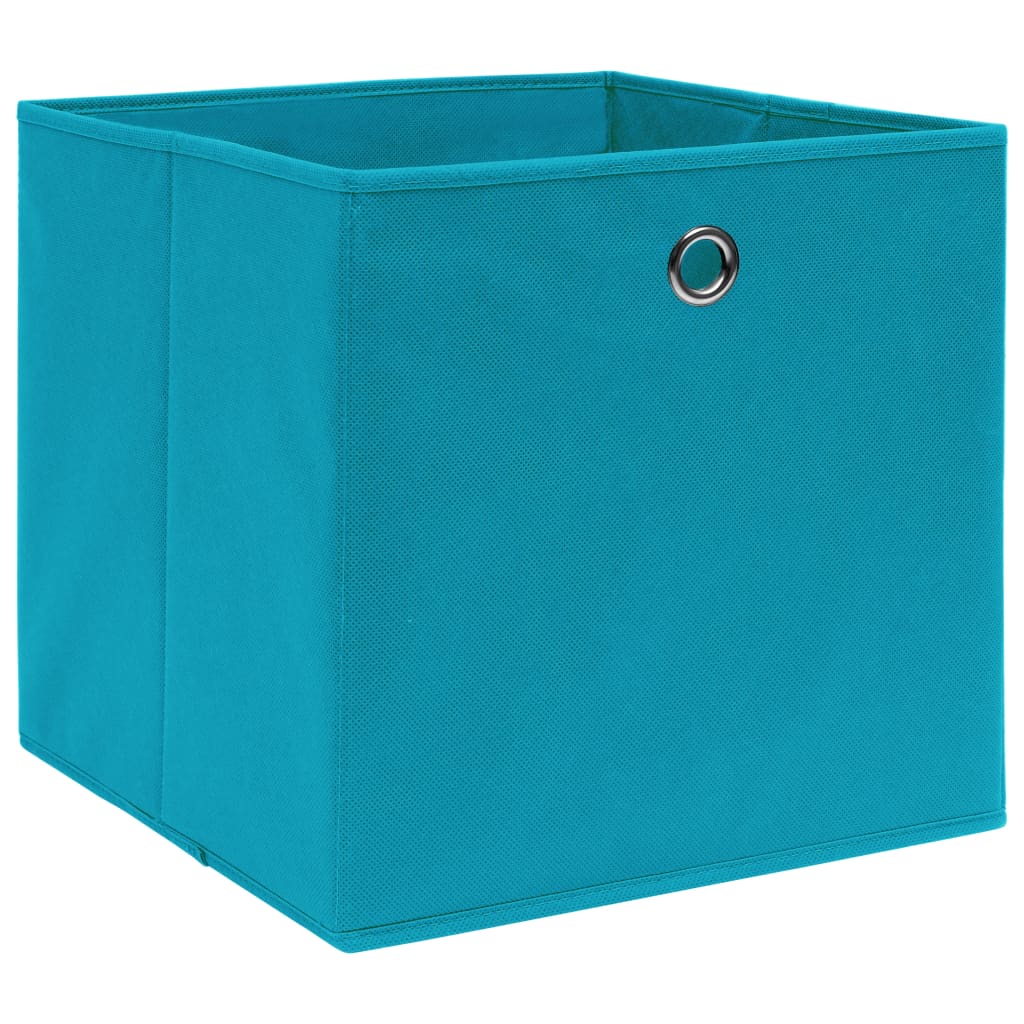 Storage boxes 4 pcs Non-woven fabric 28x28x28 cm Azure blue