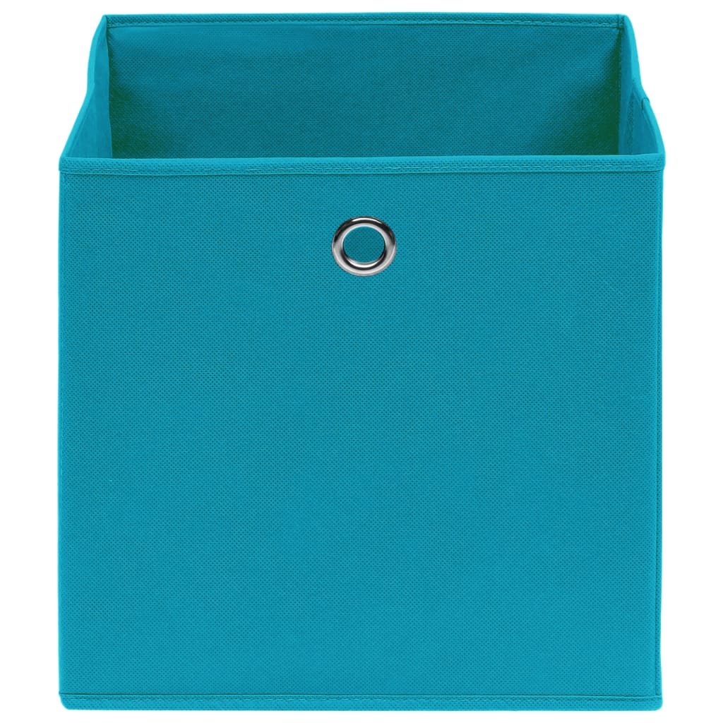 Storage boxes 4 pcs Non-woven fabric 28x28x28 cm Azure blue