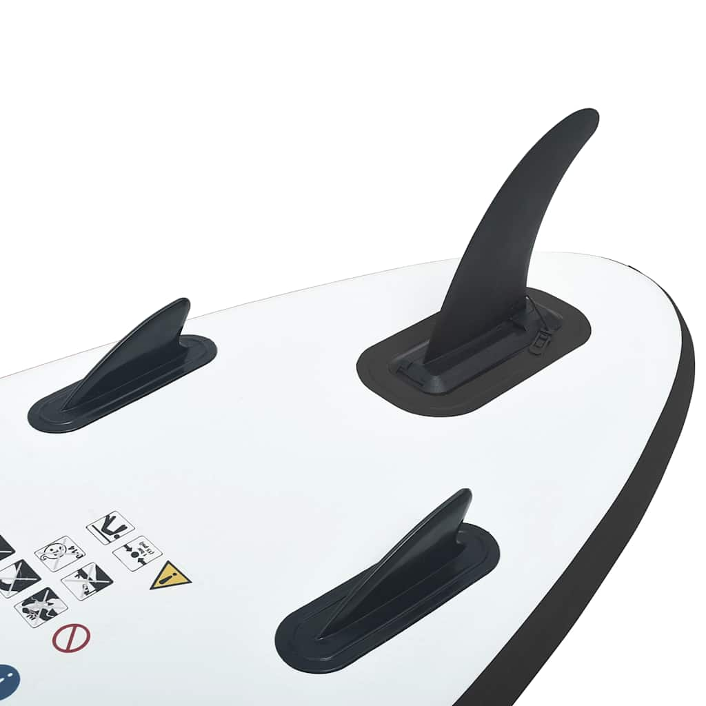 Black and White Inflatable SUP Board Set