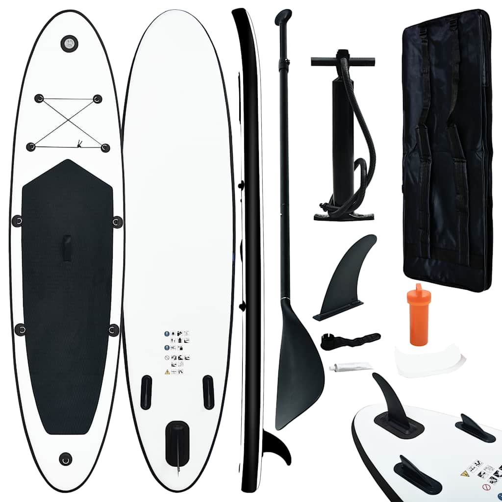 Ensemble de planches SUP gonflables Noir et blanc