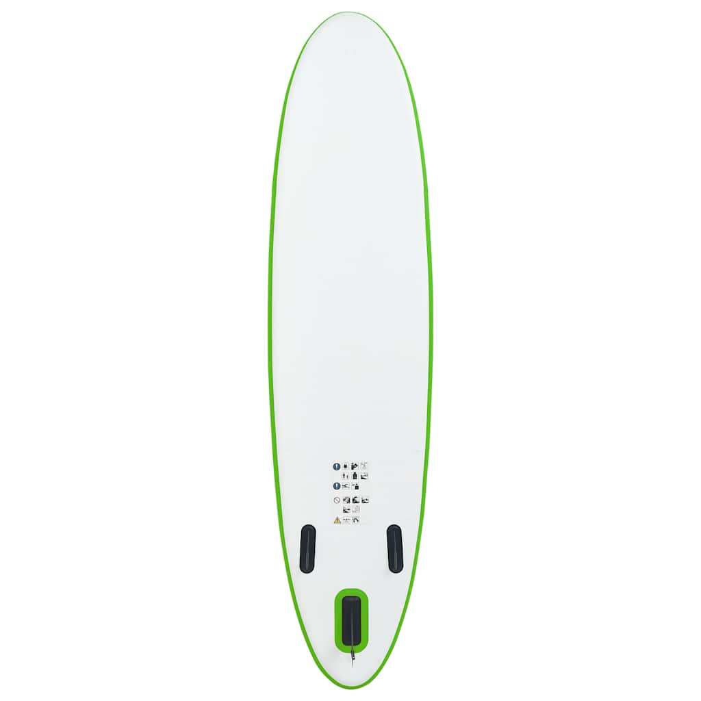 Green and White Inflatable SUP Board Set