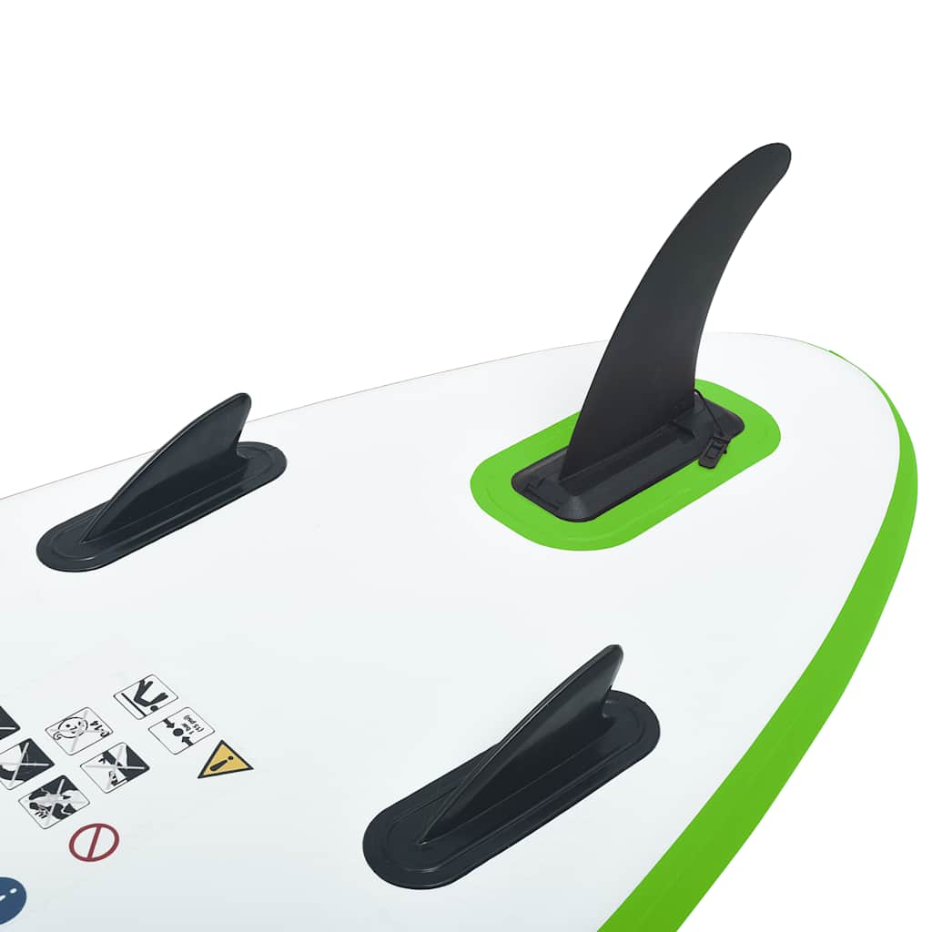 Green and White Inflatable SUP Board Set