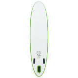 Green and white inflatable SUP board set