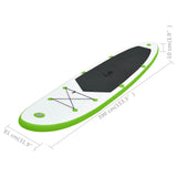 Green and White Inflatable SUP Board Set