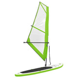 Inflatable SUP board set with sail Green and white