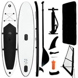 Inflatable SUP Board Set with Sail Black and White