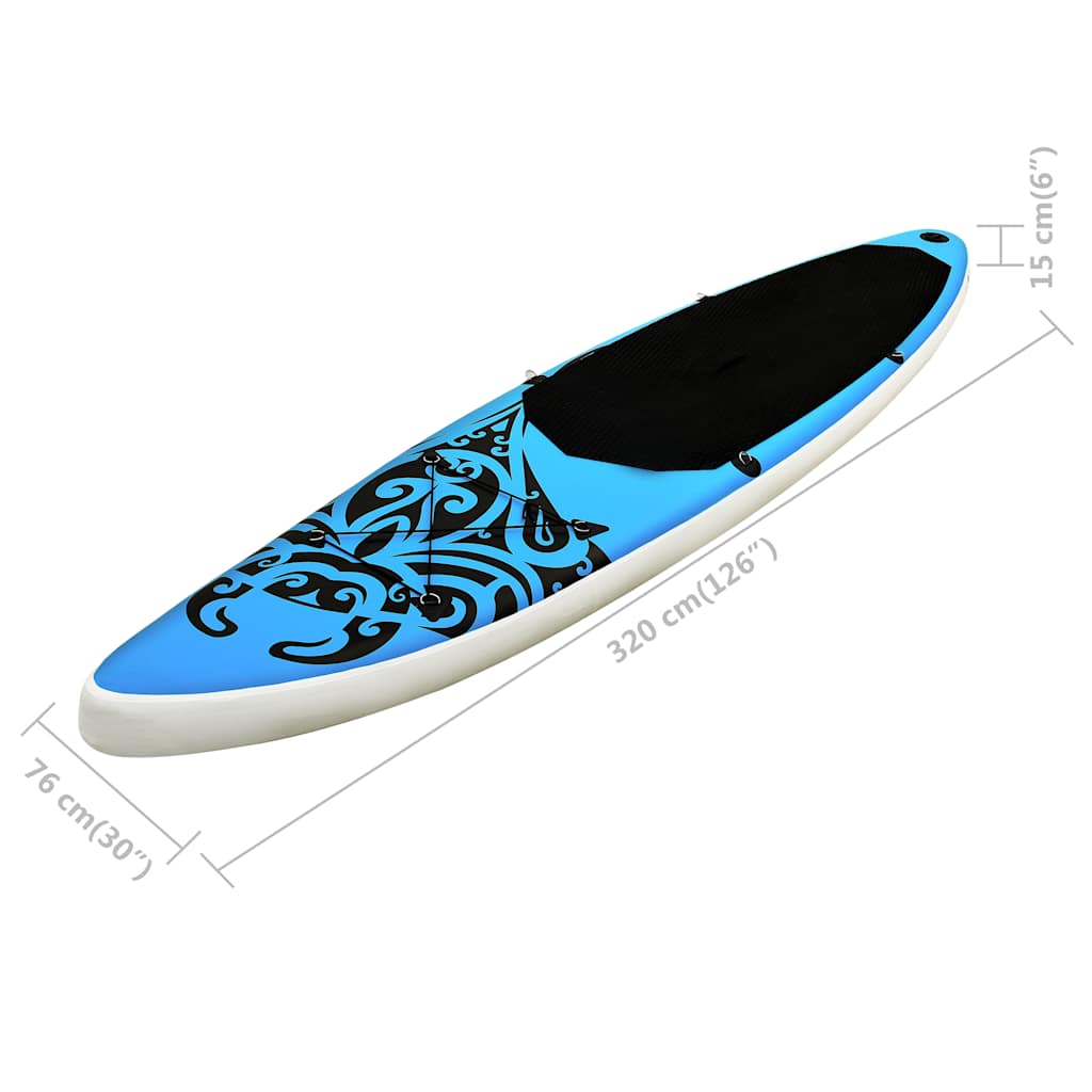 Inflatable SUP board set 320x76x15 cm blue