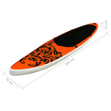 Inflatable SUP board set 305x76x15 cm orange