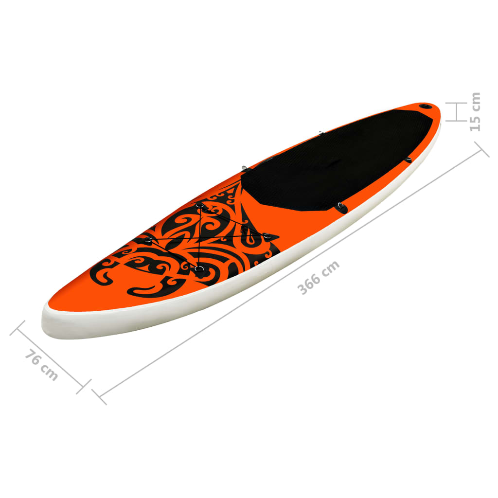 Inflatable SUP board set 366x76x15 cm Orange