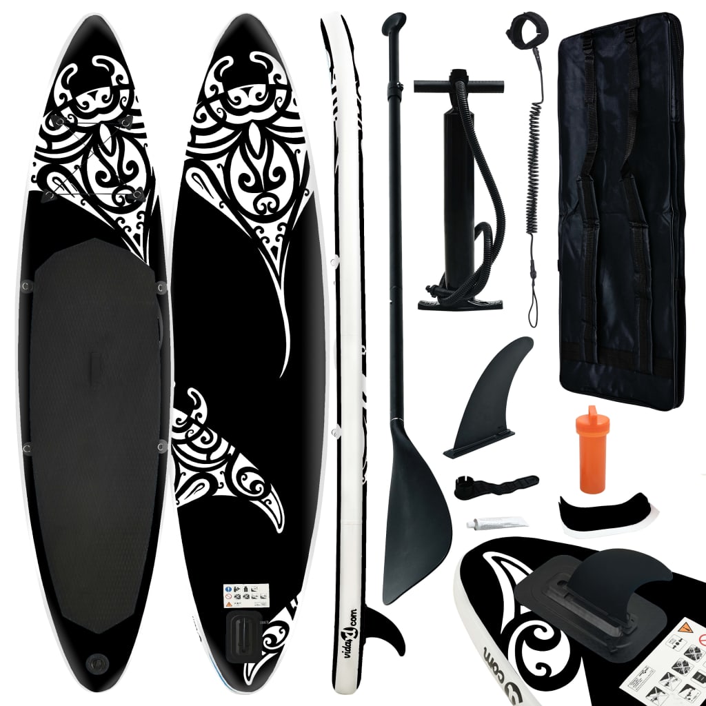 Inflatable SUP board set 320x76x15 cm Black