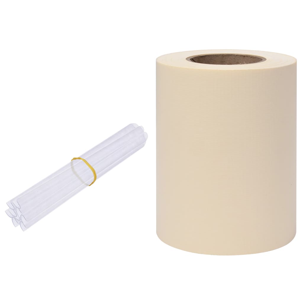 Écran d'intimité de jardin PVC 35x0,19 m Crème