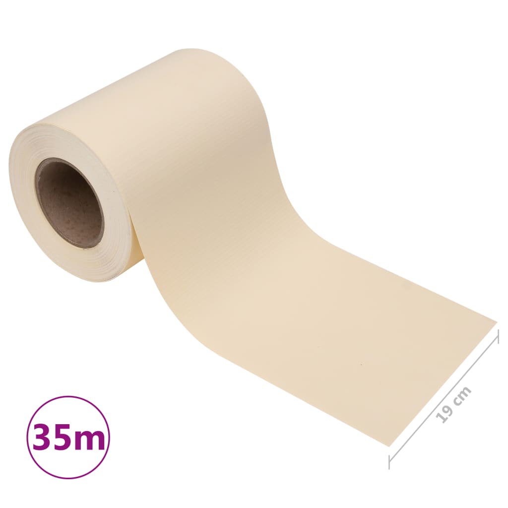 Écran d'intimité de jardin PVC 35x0,19 m Crème