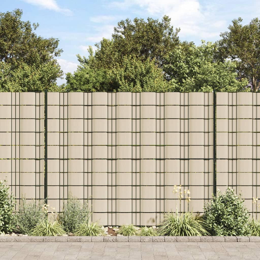 Garden Privacy Screens 4 pcs PVC 35x0.19m Cream