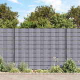 Garden Privacy Screens 4 pcs PVC 35x0.19m Light Grey Matt