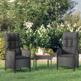 Chaises d'extérieur lot de 2 Résine tressée Noir