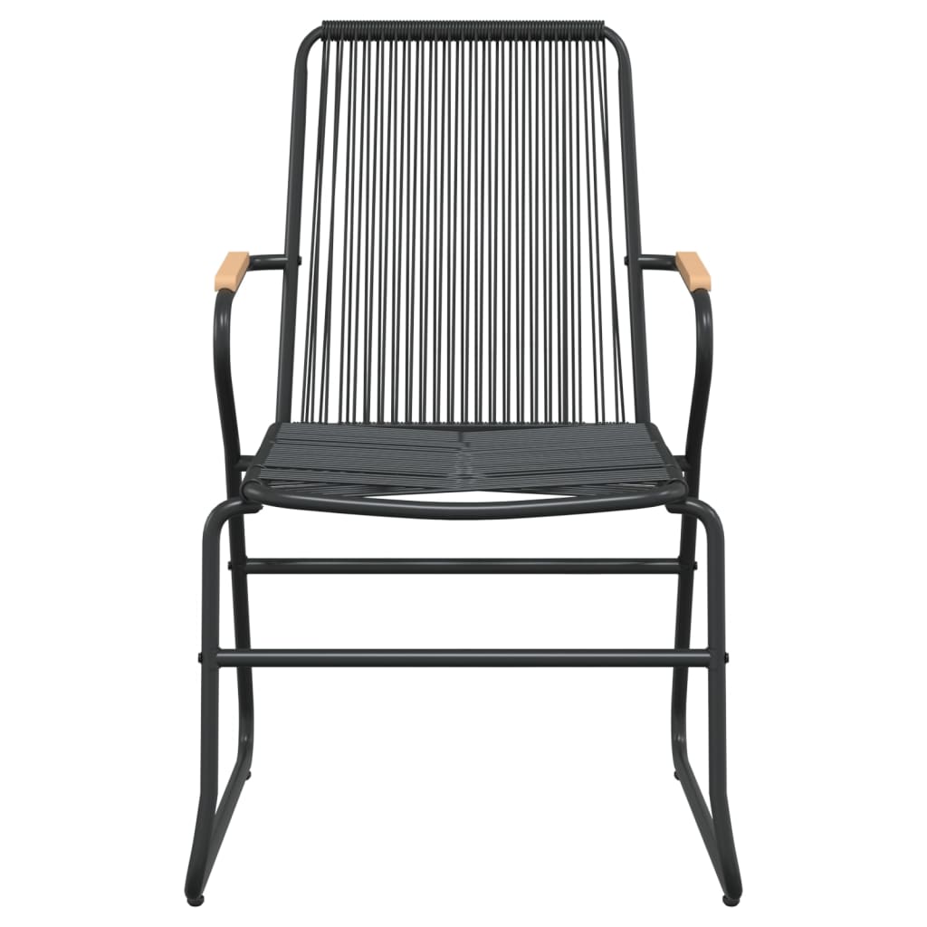 Chaises de jardin lot de 2 noir 58x59x85,5 cm Rotin PVC