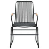 Chaises de jardin lot de 2 noir 58x59x85,5 cm Rotin PVC