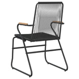 Chaises de jardin lot de 2 noir 58x59x85,5 cm Rotin PVC