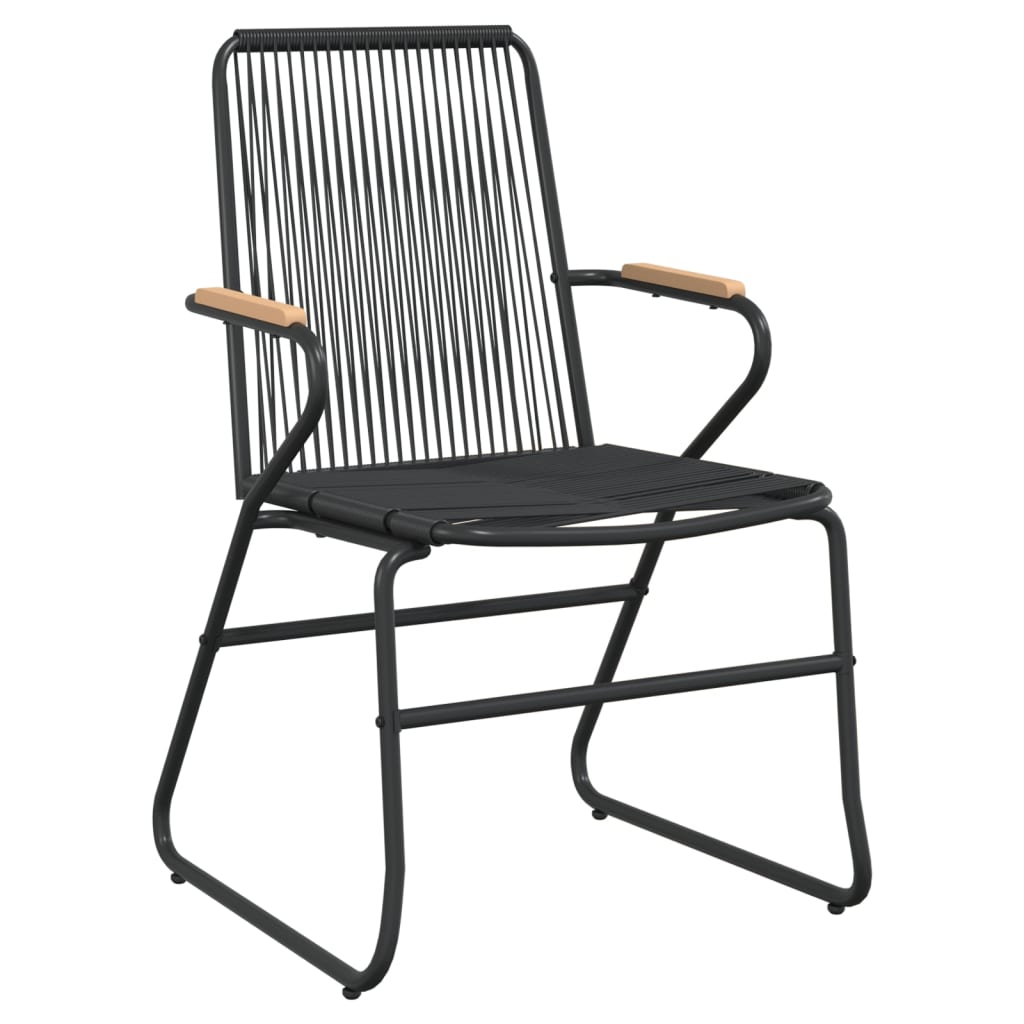 Gartenstühle 4er-Set schwarz 58x59x85,5 cm PVC-Rattan