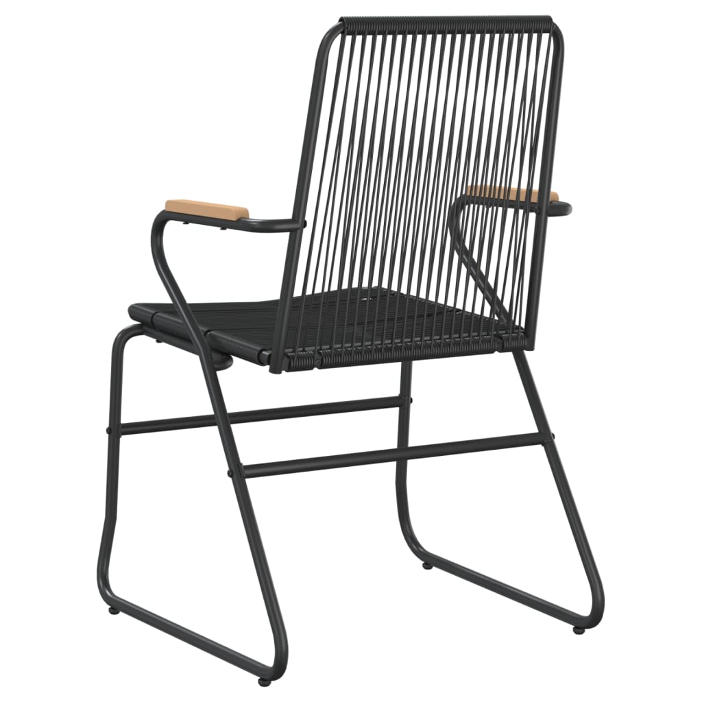 Gartenstühle 4er-Set schwarz 58x59x85,5 cm PVC-Rattan