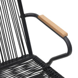 Gartenstühle 4er-Set schwarz 58x59x85,5 cm PVC-Rattan