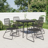 Gartenstühle 4er-Set schwarz 58x59x85,5 cm PVC-Rattan