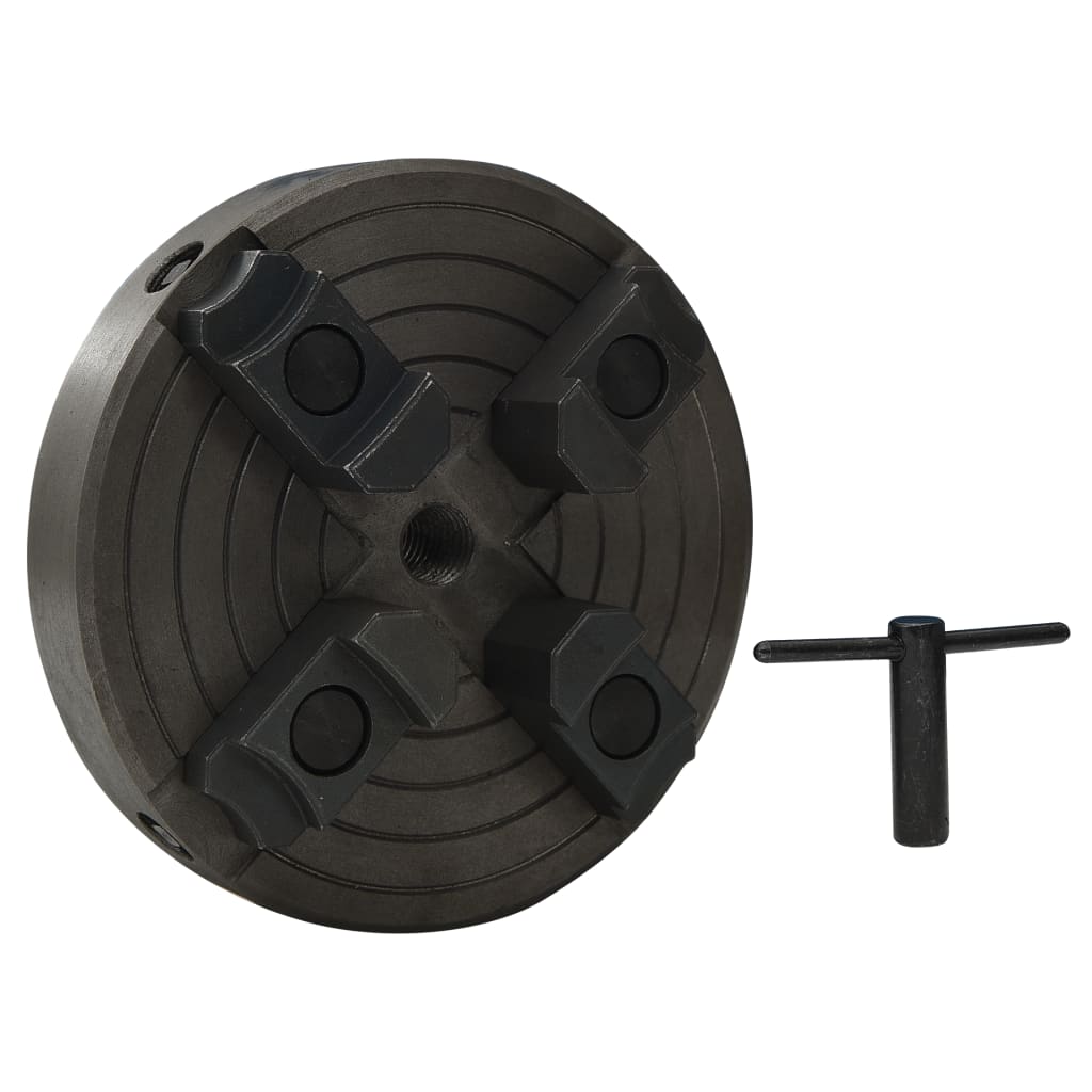 4-jaw wood chuck M18 connection black steel 150x63 mm