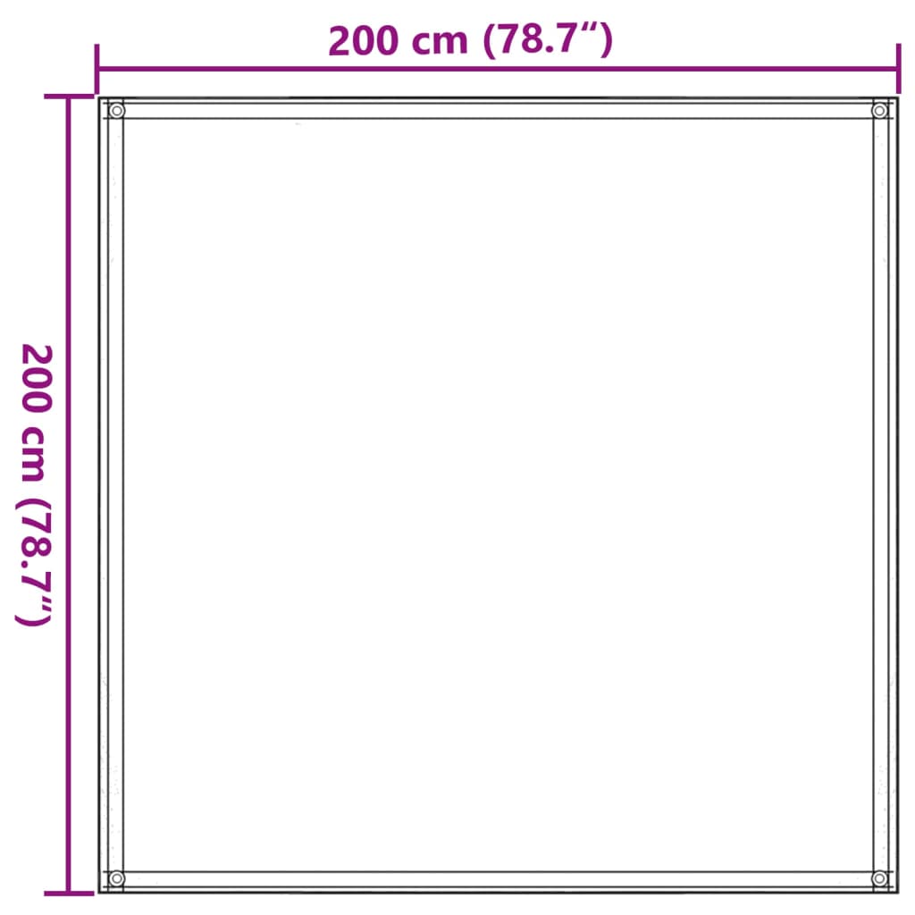 Zeltmatte 200x200 cm Anthrazit