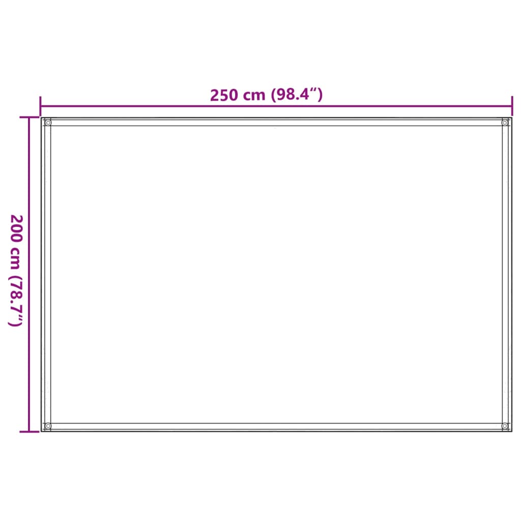 Beige Zeltmatte 250x200 cm HDPE