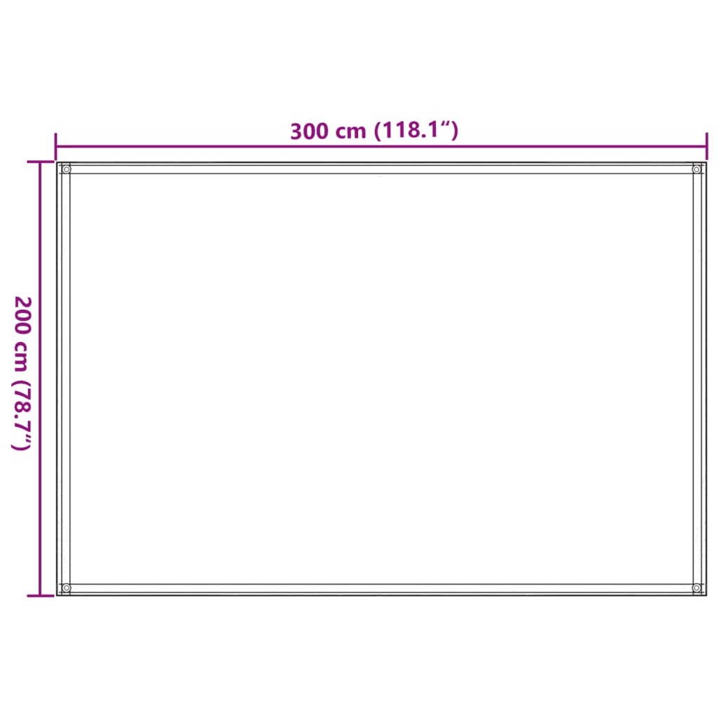 Zeltteppich 200x300 cm Anthrazit und Weiß