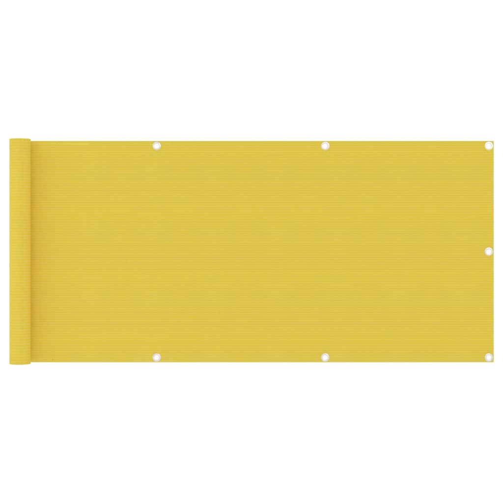 Yellow balcony screen 75x500 cm HDPE