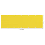 Yellow balcony screen 90x300 cm HDPE