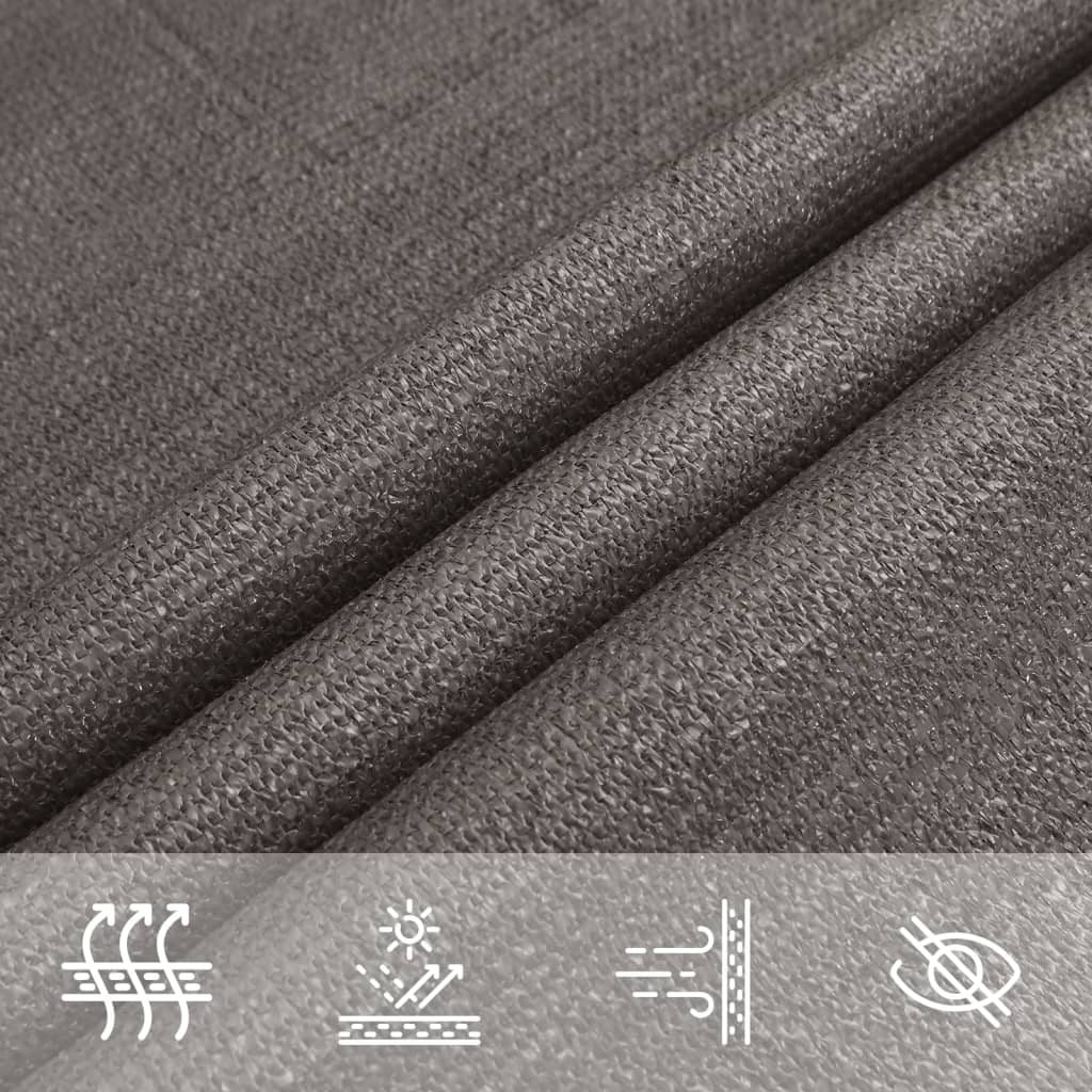 Voile d'ombrage 160 g/m² Anthracite 3,5x4,5 m PEHD