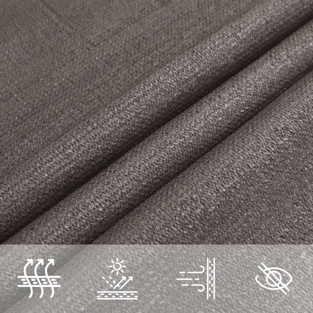 Voile d'ombrage 160 g/m² Anthracite 2,5x2,5x3,5 m PEHD