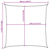 Voile d'ombrage 160 g/m² Crème 5x5 m PEHD