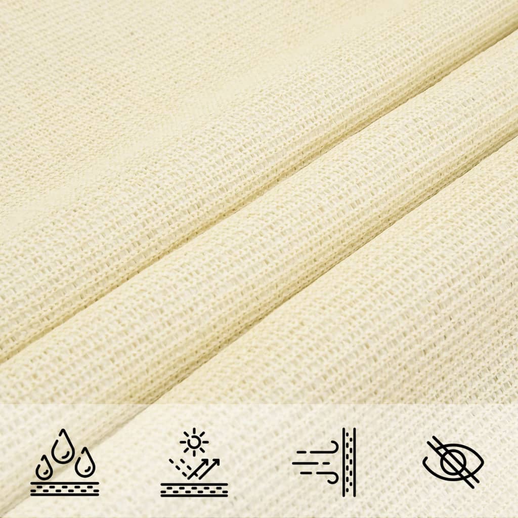 Voile d'ombrage 160 g/m² Crème 2x2,5 m PEHD