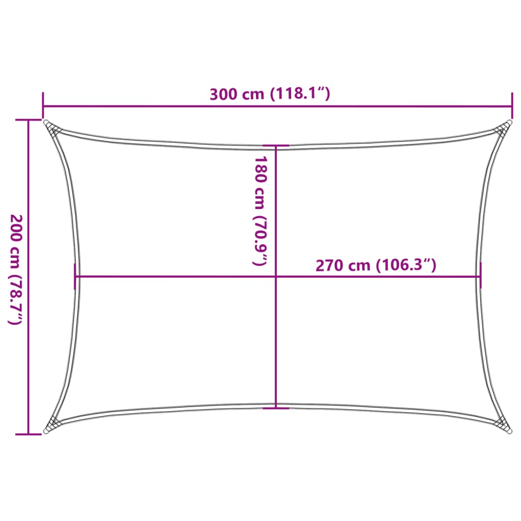 Voile d'ombrage 160 g/m² Crème 2x3 m PEHD