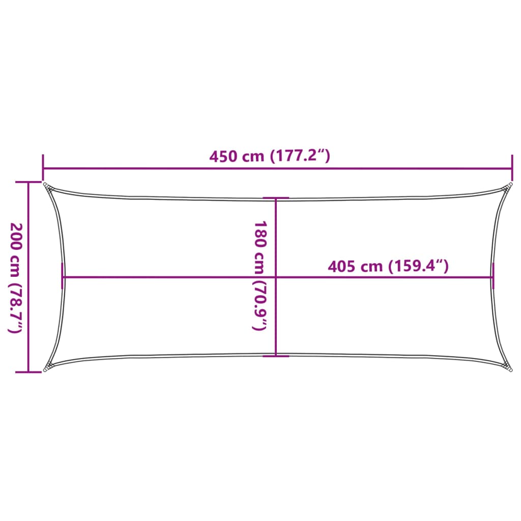 Voile d'ombrage 160 g/m² Crème 2x4,5 m PEHD