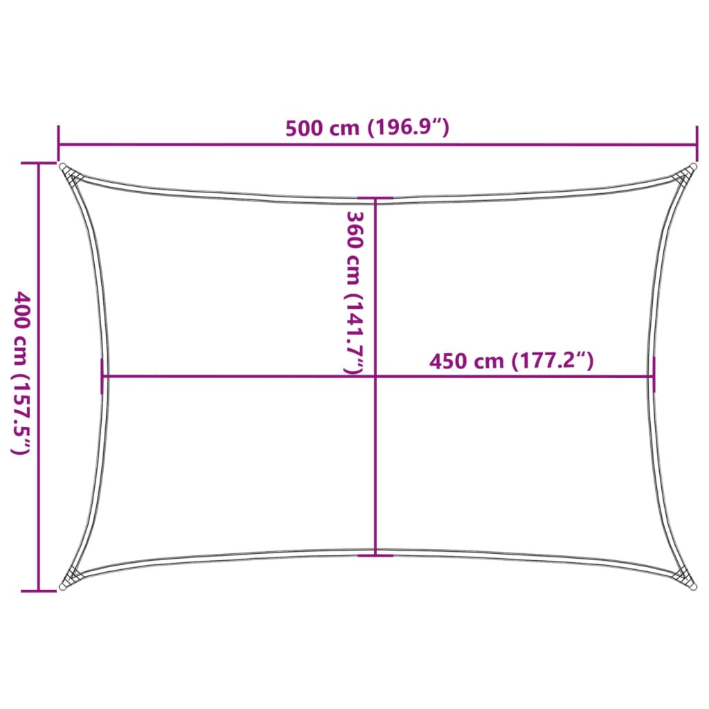 Voile d'ombrage 160 g/m² Crème 4x5 m PEHD