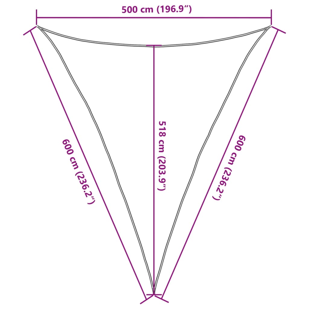 Voile d'ombrage 160 g/m² Crème 5x6x6 m PEHD