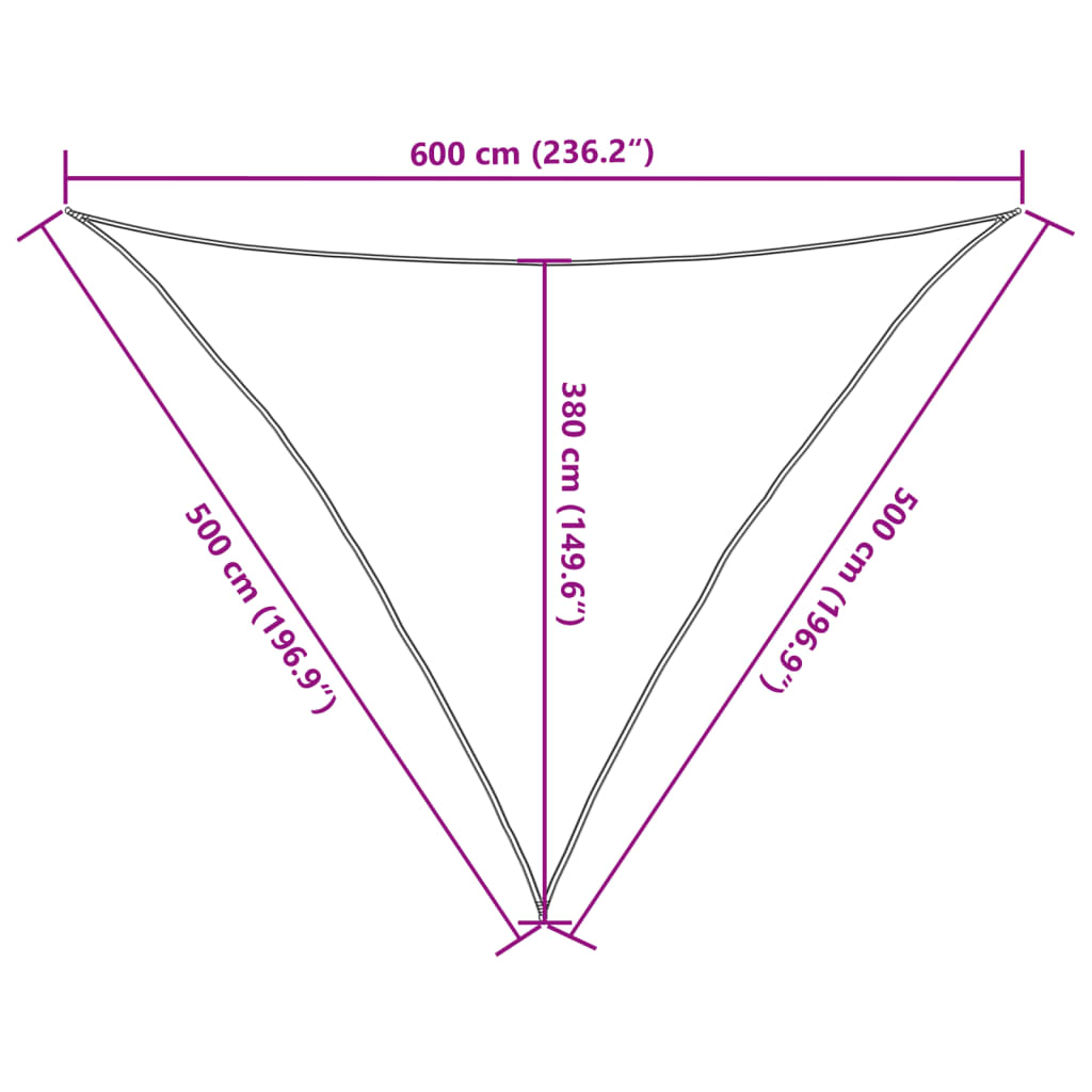 Voile d'ombrage 160 g/m² Crème 5x5x6 m PEHD