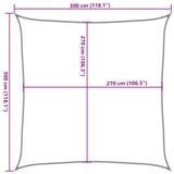 Voile d'ombrage 160 g/m² Blanc 3x3 m PEHD