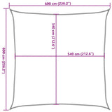 Voile d'ombrage 160 g/m² Blanc 6x6 m PEHD