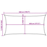 Voile d'ombrage 160 g/m² Blanc 2,5x5 m PEHD